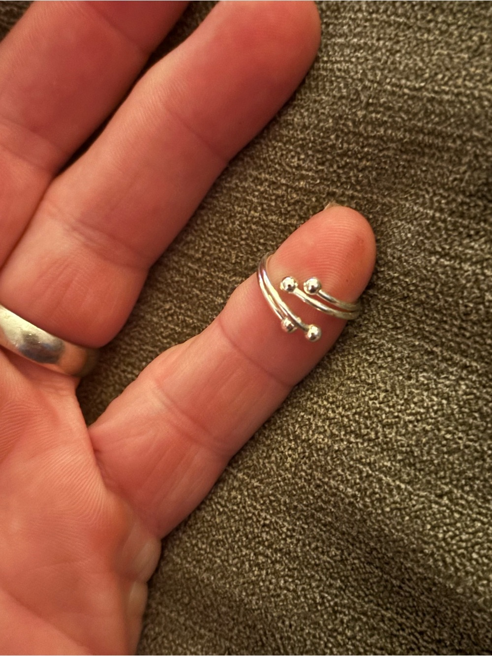 Minimal Open Stackable Knuckle Ring in Silver